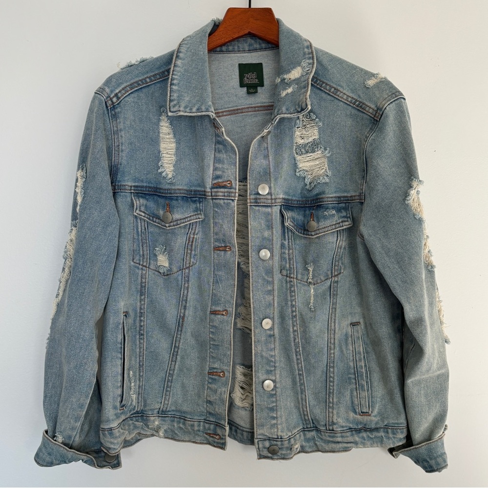 Wild Fable Jean Jacket Distressed